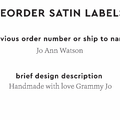 PPLR_HIDDEN_PRODUCT Reorder Previous Label Design - SATIN