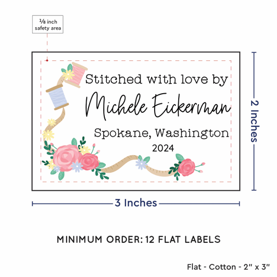 PPLR_HIDDEN_PRODUCT Thread and Flowers (2"x3" Cotton - 12 labels/set)