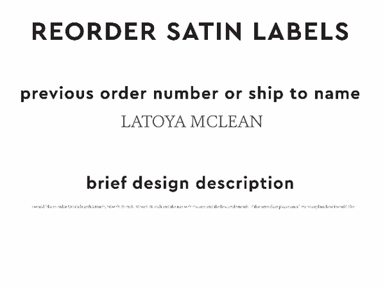 PPLR_HIDDEN_PRODUCT Reorder Previous Label Design - SATIN