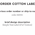 PPLR_HIDDEN_PRODUCT Reorder Previous Label Design - COTTON