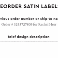 PPLR_HIDDEN_PRODUCT Reorder Previous Label Design - SATIN