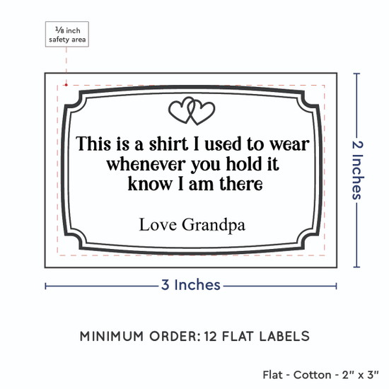 PPLR_HIDDEN_PRODUCT Frame Quote (2"x3" Cotton - 12 labels/set)
