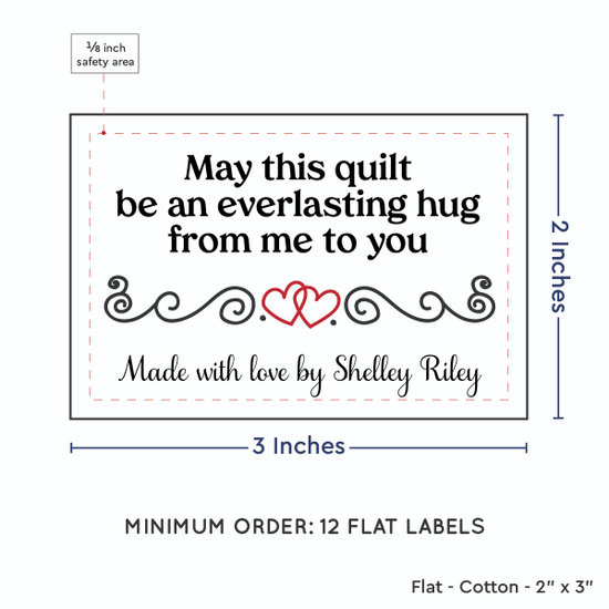 PPLR_HIDDEN_PRODUCT Double Heart Quote (2"x3" Cotton - 12 labels/set)