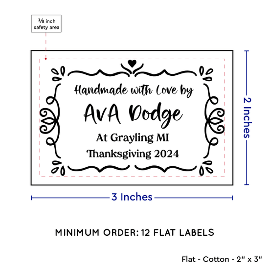 PPLR_HIDDEN_PRODUCT Swirl Accent Border (2"x3" Cotton - 12 labels/set)