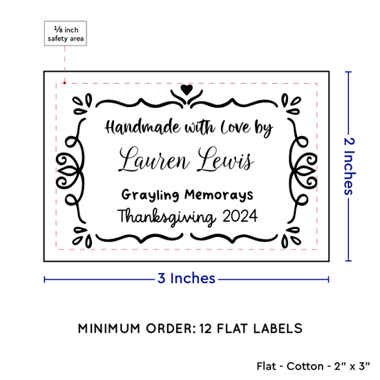 PPLR_HIDDEN_PRODUCT Swirl Accent Border (2"x3" Cotton - 12 labels/set)