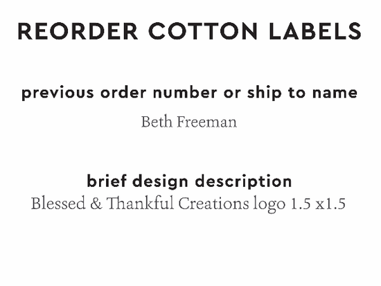 PPLR_HIDDEN_PRODUCT Reorder Previous Label Design - COTTON