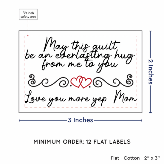 PPLR_HIDDEN_PRODUCT Double Heart Quote (2"x3" Cotton - 12 labels/set)