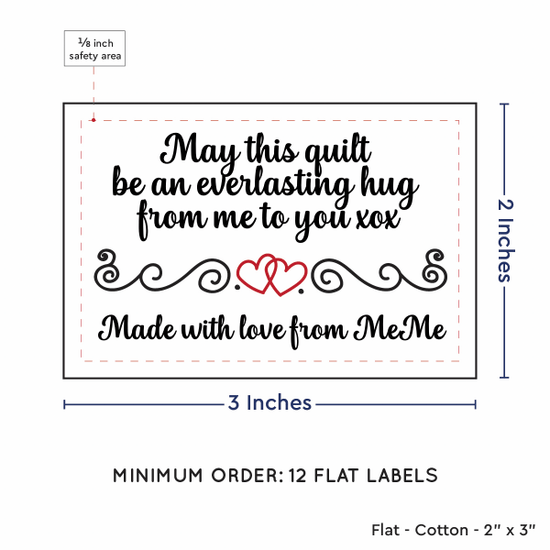 PPLR_HIDDEN_PRODUCT Double Heart Quote (2"x3" Cotton - 12 labels/set)