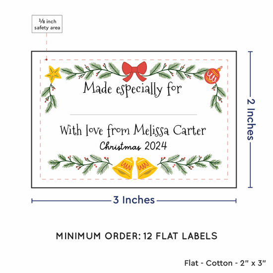 PPLR_HIDDEN_PRODUCT Holiday Bells with Fill in Blanks (2"x3" Cotton - 12 labels/set)
