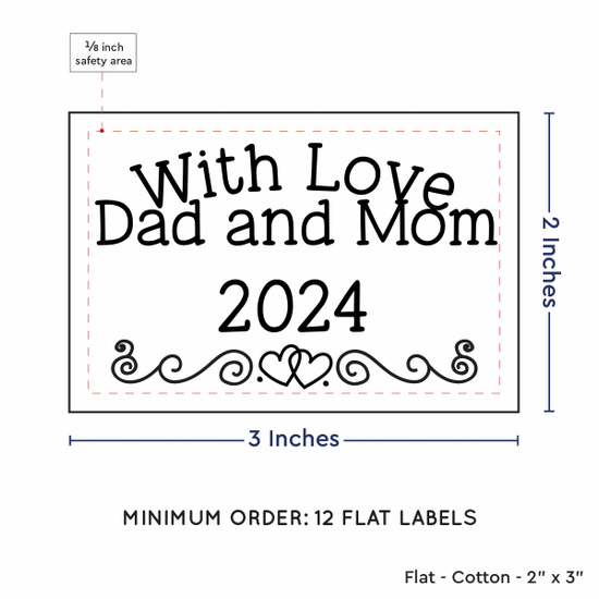 PPLR_HIDDEN_PRODUCT Double Heart Border (2"x3" Cotton - 12 labels/set)