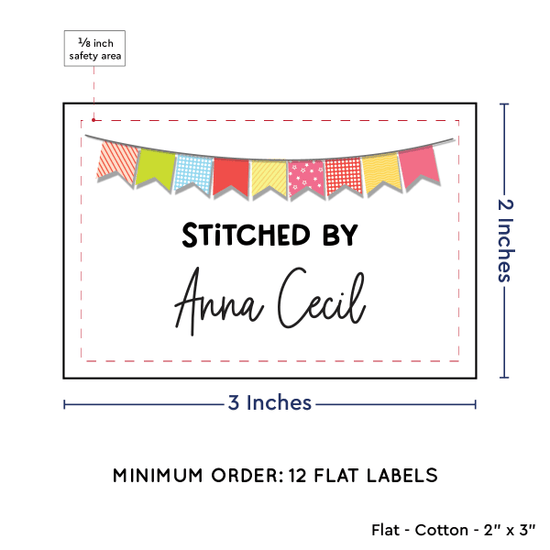 PPLR_HIDDEN_PRODUCT Colorful Banner (2"x3" Cotton - 12 labels/set)