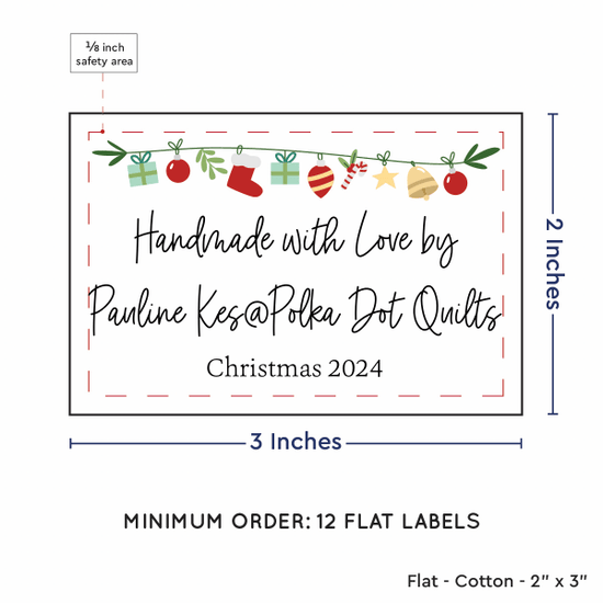 PPLR_HIDDEN_PRODUCT Christmas Garland (2"x3" Cotton - 12 labels/set)