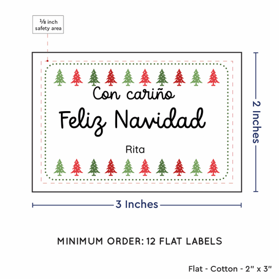 PPLR_HIDDEN_PRODUCT Christmas Trees (2"x3" Cotton - 12 labels/set)