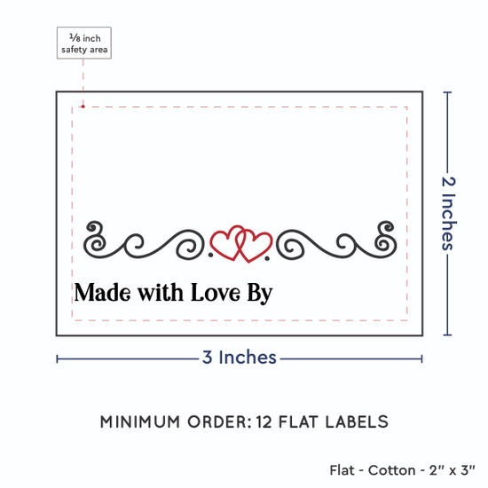 PPLR_HIDDEN_PRODUCT Double Heart Quote (2"x3" Cotton - 12 labels/set)