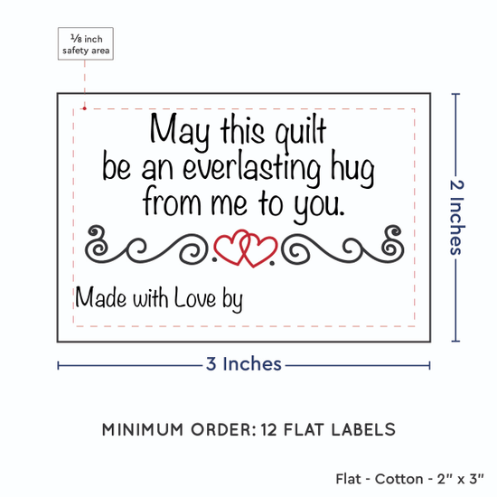 PPLR_HIDDEN_PRODUCT Double Heart Quote (2"x3" Cotton - 12 labels/set)