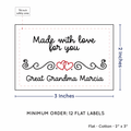 PPLR_HIDDEN_PRODUCT Double Heart Quote (2"x3" Cotton - 12 labels/set)