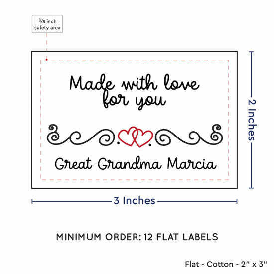 PPLR_HIDDEN_PRODUCT Double Heart Quote (2"x3" Cotton - 12 labels/set)