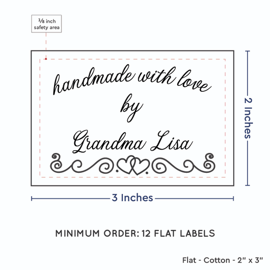 PPLR_HIDDEN_PRODUCT Double Heart Border (2"x3" Cotton - 12 labels/set)