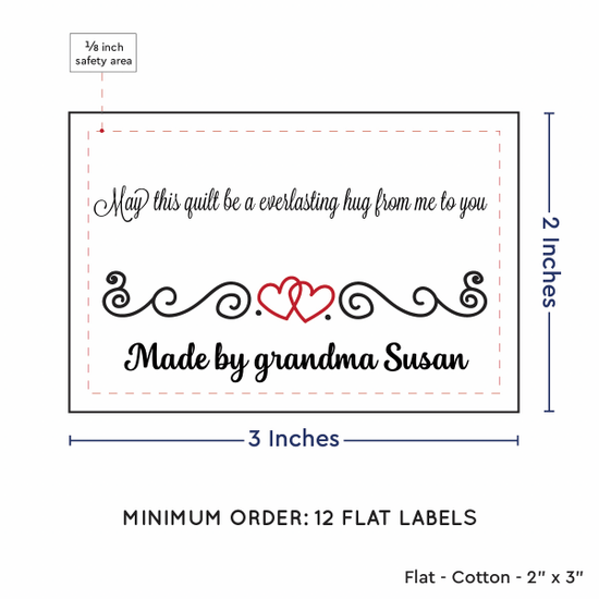 PPLR_HIDDEN_PRODUCT Double Heart Quote (2"x3" Cotton - 12 labels/set)