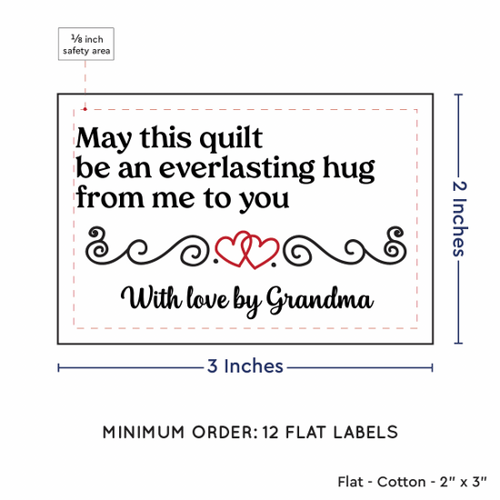PPLR_HIDDEN_PRODUCT Double Heart Quote (2"x3" Cotton - 12 labels/set)