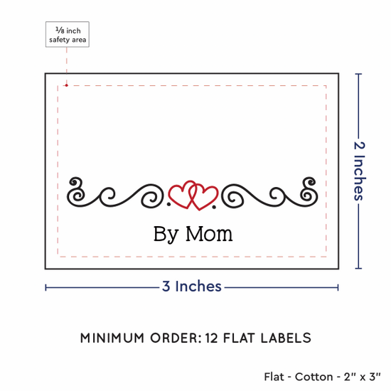 PPLR_HIDDEN_PRODUCT Double Heart Quote (2"x3" Cotton - 12 labels/set)
