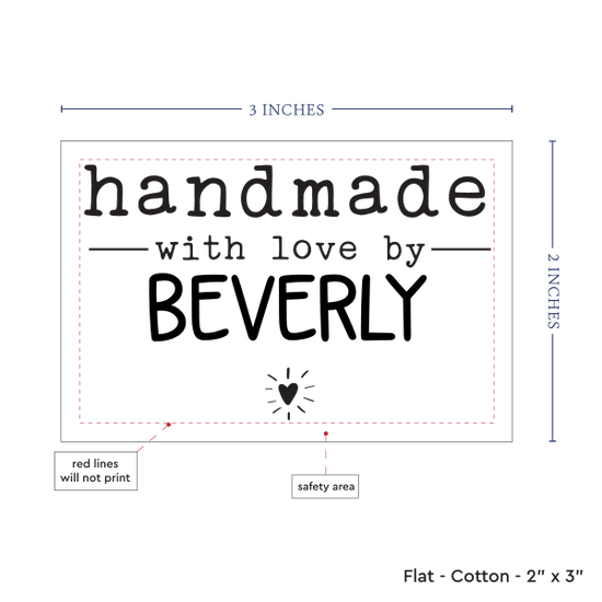 PPLR_HIDDEN_PRODUCT Modern Blanket Label with Heart (2"x3"-Cotton)