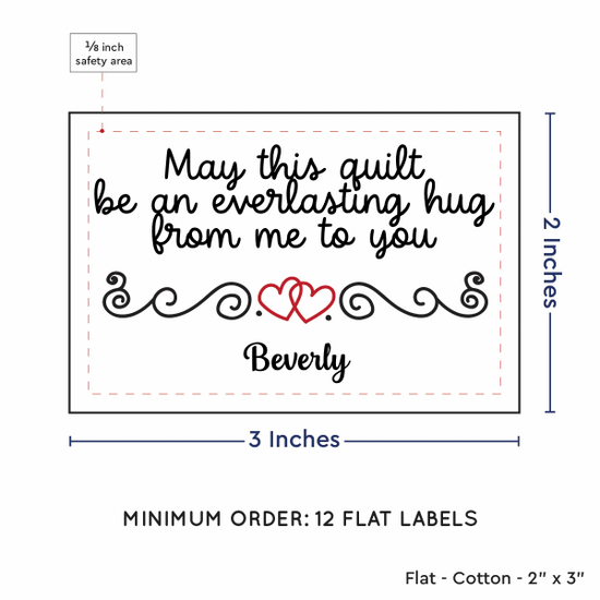 PPLR_HIDDEN_PRODUCT Double Heart Quote (2"x3" Cotton - 12 labels/set)