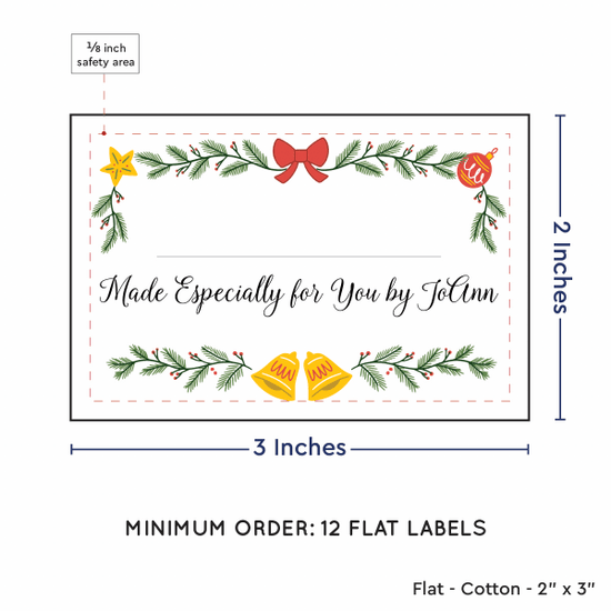 PPLR_HIDDEN_PRODUCT Holiday Bells with Fill in Blanks (2"x3" Cotton - 12 labels/set)