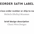 PPLR_HIDDEN_PRODUCT Reorder Previous Label Design - SATIN