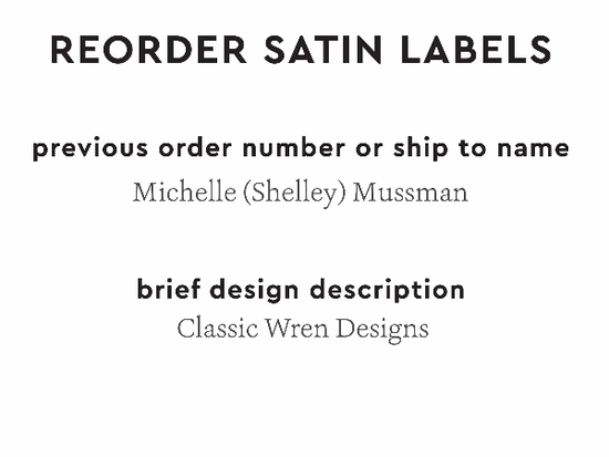 PPLR_HIDDEN_PRODUCT Reorder Previous Label Design - SATIN