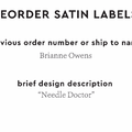 PPLR_HIDDEN_PRODUCT Reorder Previous Label Design - SATIN