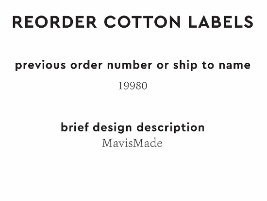 PPLR_HIDDEN_PRODUCT Reorder Previous Label Design - COTTON