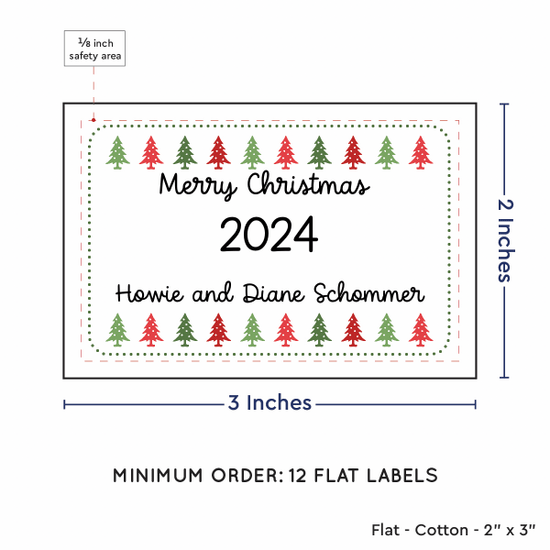 PPLR_HIDDEN_PRODUCT Christmas Trees (2"x3" Cotton - 12 labels/set)