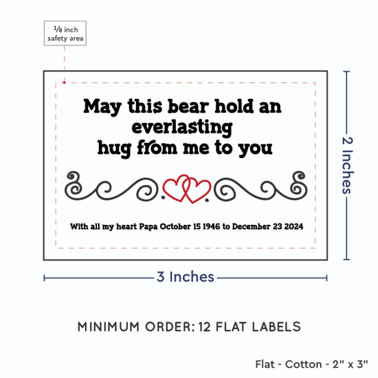 PPLR_HIDDEN_PRODUCT Double Heart Quote (2"x3" Cotton - 12 labels/set)