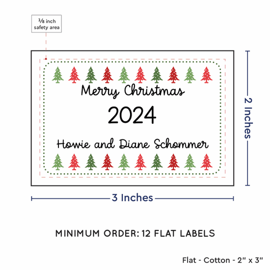 PPLR_HIDDEN_PRODUCT Christmas Trees (2"x3" Cotton - 12 labels/set)
