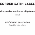 PPLR_HIDDEN_PRODUCT Reorder Previous Label Design - SATIN