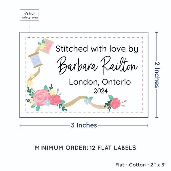 PPLR_HIDDEN_PRODUCT Thread and Flowers (2"x3" Cotton - 12 labels/set)
