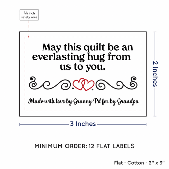 PPLR_HIDDEN_PRODUCT Double Heart Quote (2"x3" Cotton - 12 labels/set)