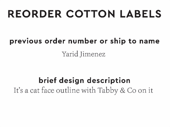PPLR_HIDDEN_PRODUCT Reorder Previous Label Design - COTTON