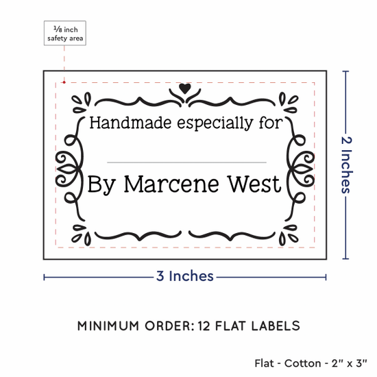 PPLR_HIDDEN_PRODUCT Swirl Accent Border with Fill in Blanks (2"x3" Cotton - 12 labels/set)