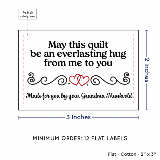 PPLR_HIDDEN_PRODUCT Double Heart Quote (2"x3" Cotton - 12 labels/set)