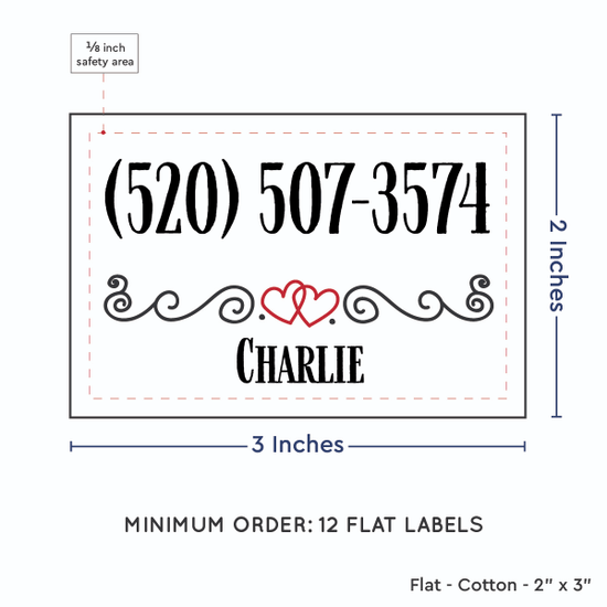 PPLR_HIDDEN_PRODUCT Double Heart Quote (2"x3" Cotton - 12 labels/set)