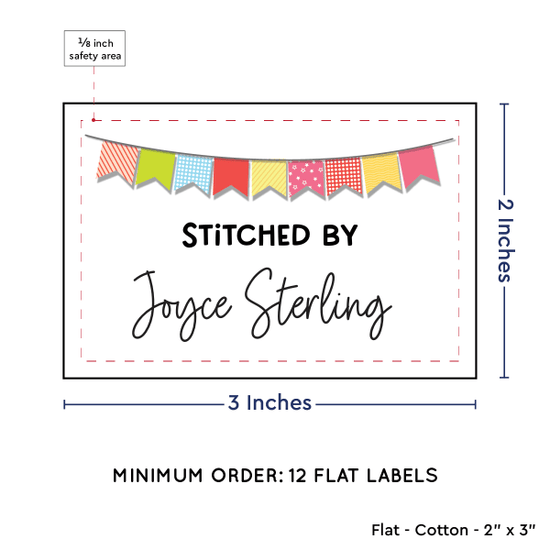 PPLR_HIDDEN_PRODUCT Colorful Banner (2"x3" Cotton - 12 labels/set)