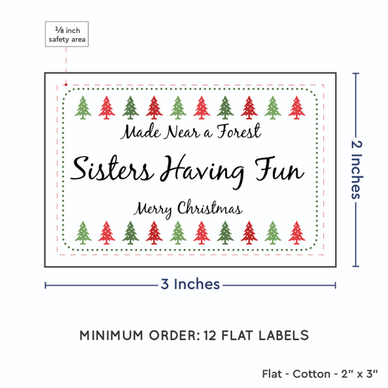 PPLR_HIDDEN_PRODUCT Christmas Trees (2"x3" Cotton - 12 labels/set)