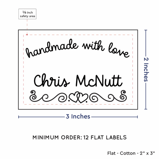 PPLR_HIDDEN_PRODUCT Double Heart Border (2"x3" Cotton - 12 labels/set)