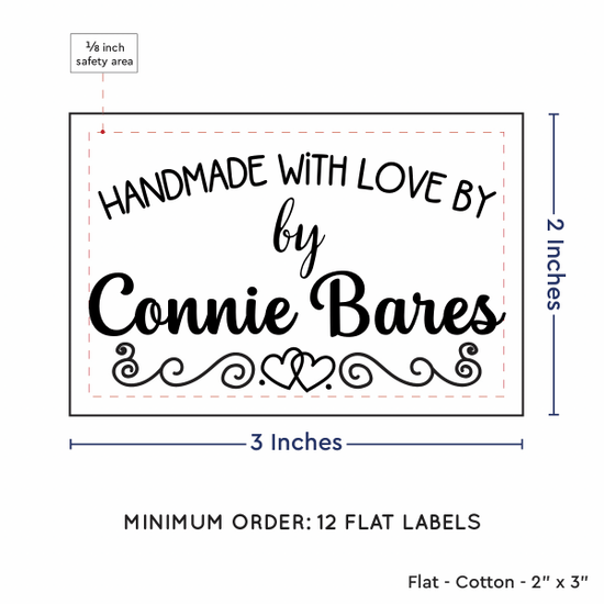 PPLR_HIDDEN_PRODUCT Double Heart Border (2"x3" Cotton - 12 labels/set)