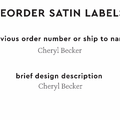 PPLR_HIDDEN_PRODUCT Reorder Previous Label Design - SATIN