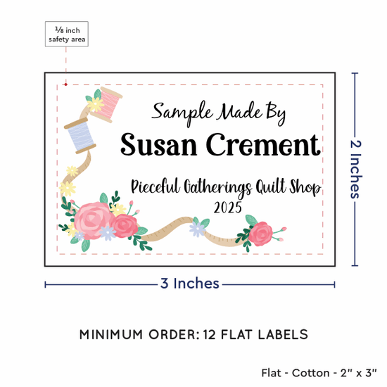 PPLR_HIDDEN_PRODUCT Thread and Flowers (2"x3" Cotton - 12 labels/set)