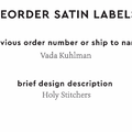 PPLR_HIDDEN_PRODUCT Reorder Previous Label Design - SATIN