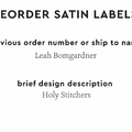 PPLR_HIDDEN_PRODUCT Reorder Previous Label Design - SATIN
